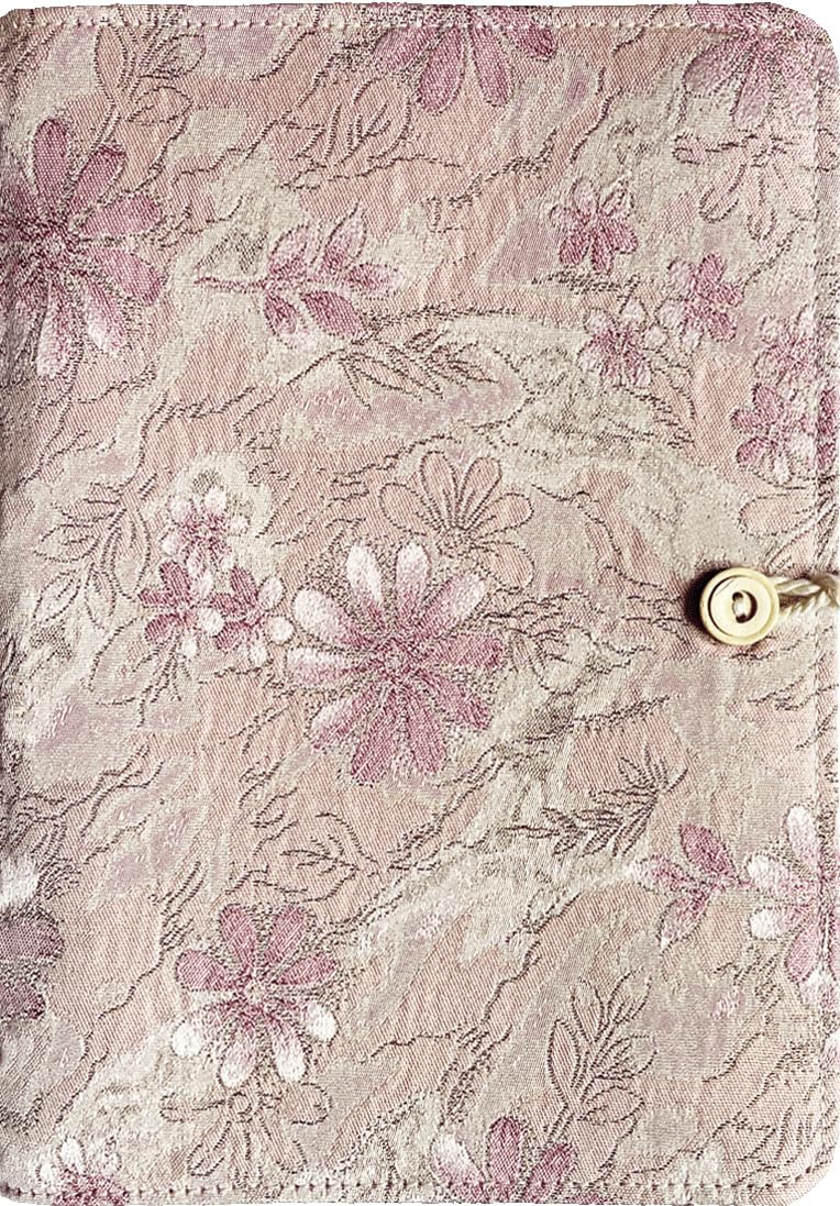 ipoul A5 Binder, 6 Ring Binder, Refillable Notebook, Embroidery Journal, Lined Notebook, Ruled Paper, Travelers Journal, Gift for Women, Planner Binder, Daisy Gifts, Pink - Image 1